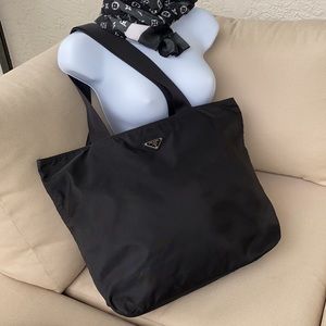 Authentic Prada 18x13 Nylon Tote Bag